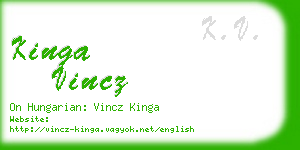 kinga vincz business card